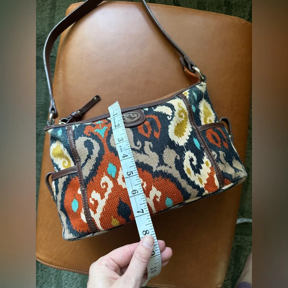 Spartina 449 Leather and Linen Christina Handbag